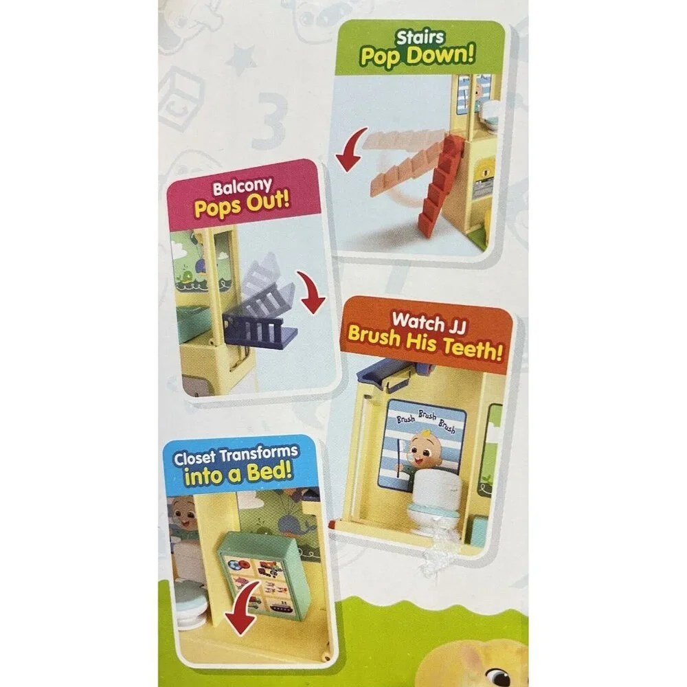 Cocomelon Pop n’ Play House Playset 7pc